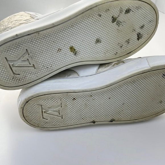 Louis Vuitton High Top Sneakers White and Silver gold Size EU 36 - Picture 12 of 12